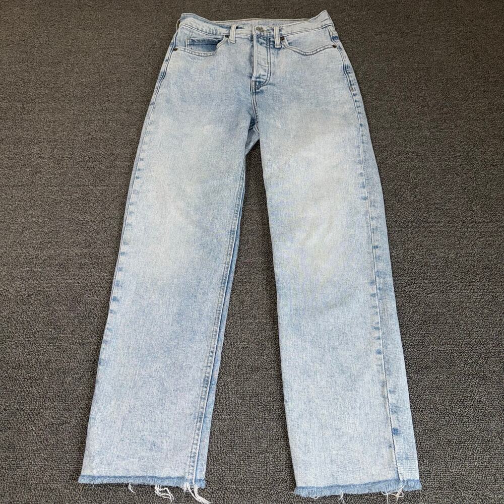 Old Navy Extra High Rise Ski-Hi Straight Light Wash Jeans Women's Size 2 Casual